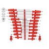 Tekton Hard Handle Screwdriver Set with Red Rails, 22-Piece (#0-#3, 1/8-5/16 in., T10-30) DRV44501